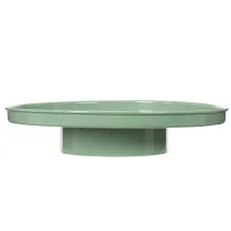 Product Round green decorative plate on a stand for table arrangement, 30cm