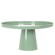 Product Green round metal decorative table, 40 cm diameter, with high rim
