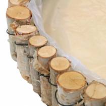 Product Round tray for planting birch natural Ø23/31/41cm set of 3