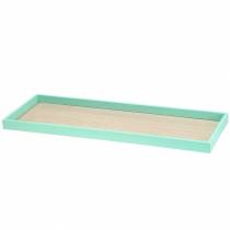 Wooden tray green 49cm x 16.5cm