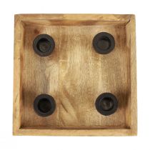 Product Candle tray wooden tray natural stick candle holder 20cm