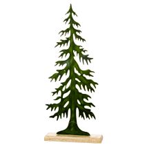 Product Decorative Christmas tree figure, green, on a wooden base, 60cm