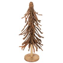 Product Christmas tree made of willow branches on a wooden base, 48cm