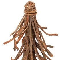 Product Christmas tree made of willow branches on a wooden base, 48cm