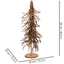 Product Decorative tree made of willow branches on a wooden base, 68cm