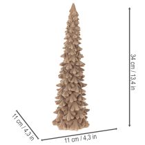 Product Decorative flocked Christmas tree for winter decoration, 34cm