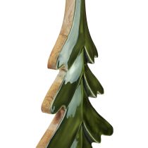 Product Christmas tree wood decoration glossy green 22.5x5x50cm