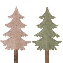 Product Decorative Christmas tree on a stick for planters and tall arrangements, 45cm, 6 pieces