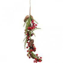 Product Fir tree hanger with berries and cones 55cm