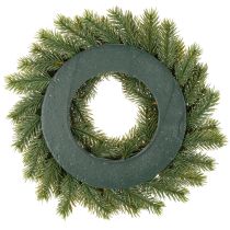 Product Artificial fir branch wreath with cones for door or table, 30cm