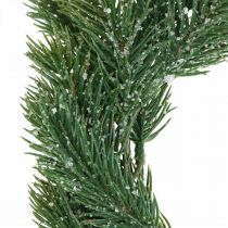 Product Artificial Christmas wreath, decorative wreath, frosty, Ø25cm, door wreath, Advent wreath, glitter