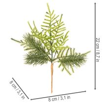 Product Artificial fir branch for festive decoration, 22cm, 2 pieces