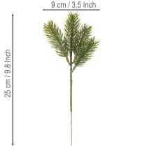 Product Artificial green fir branch for winter decorations, 25cm, 24 pieces