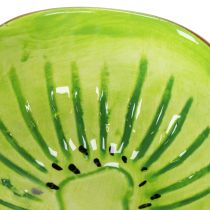 Product Ceramic bowl with kiwi motif, summer decoration for stylish serving of tapas and snacks, 30cm