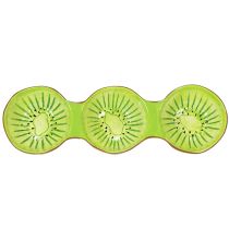 Product Ceramic bowl with kiwi motif, summer decoration for stylish serving of tapas and snacks, 30cm