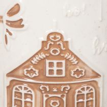 Product Ceramic mug with house motif and relief pattern, 9cm