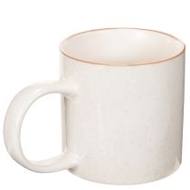 Product Ceramic mug with house motif and relief pattern, 9cm