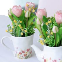 Product Ceramic plant pot with floral motif for nostalgic spring decoration, plant lovers, 10.5cm