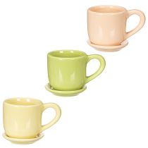Product Coffee cup, decorative table decoration for a stylish room design with plants, 11cm, 3 pieces
