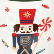 Product Christmas mug with nutcracker and candy cane motif, 10cm, 2 pieces
