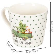 Product Coffee mug Merry Christmas Christmas car motif ceramic mug 10cm 2pcs