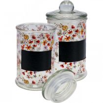 Tea jars glass jar with lid spice jars 4pcs on tray