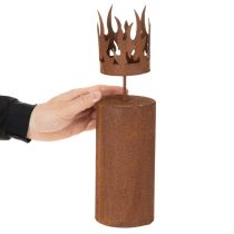Product ProductName  
Metal Tealight Holder with Rustic Candle Design – 36cm Decorative Rust Finish  

ProductDescription  
<div>  
<h2>Rustic Metal Tealight Holder for Home and Seasonal Decoration</h2>  
<p>  
This tealight holder, designed like a tall candle wi