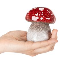 Product Decorative mushroom, fly agaric, tealight holder as table decoration, 9cm