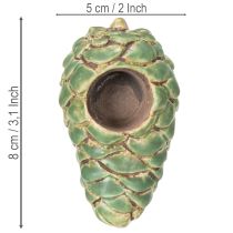 Product Tealight holder pine cone design candle holder 8cm 3pcs