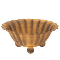 Product Vintage tealight holder, small bowl, rust-colored metal, Ø10cm, H4.5cm
