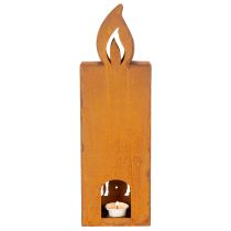 Product Christmas tealight holder, rusted metal candle holder, deer, 45x14cm
