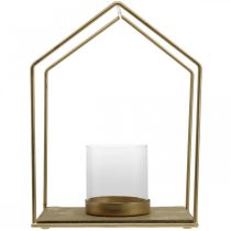 Product Lantern house metal tealight holder table decoration 26×20×35cm
