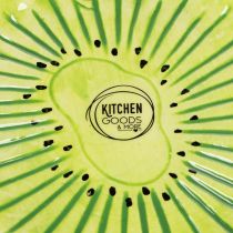 Product Round ceramic plates with kiwi motif, suitable for dining table or kitchen, 16cm, 2 pieces