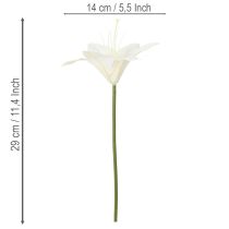 Product Artificial white tiger lily flowers for vases and arrangements, 29cm bunch of 6