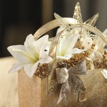 Product Artificial white tiger lily flowers for vases and arrangements, 29cm bunch of 6