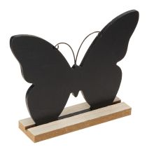 Product Table decoration wooden decoration butterfly black natural 15cm 6 pieces