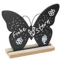 Product Table decoration wooden decoration butterfly black natural 15cm 6 pieces