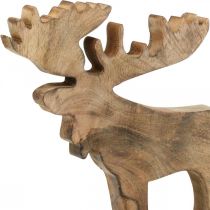Table decoration Christmas deco elk wooden stand deco deer H27.5cm