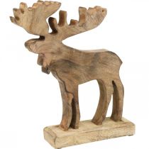 Table decoration Christmas deco elk wooden stand deco deer H27.5cm