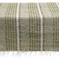 Table runner seagrass natural, white table decoration summer 35×220cm