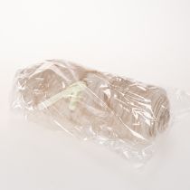 Product Beige table runner with faux fur surface as a fur band, 24x140cm