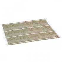 Placemat seagrass natural, white Small table runner placemat 47×33cm