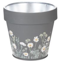 Product Flower pot with daisy motif for stylish interior design, 11cm, 4 pieces
