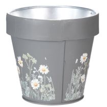 Product Flower pot with daisy motif for stylish interior design, 11cm, 4 pieces