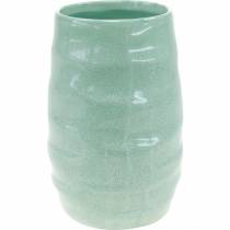 Wavy ceramic vase, vase decoration, ceramic vessel H20cm