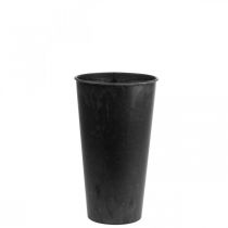 Table Vase Vase Black Plastic Anthracite Ø15cm H24cm