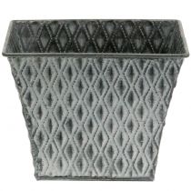 Product Zinc pot with diamond pattern H15cm