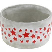 Planter bowl for Advent, planter with stars, concrete decoration Ø20cm H11cm