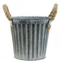 Product Metal plant pot, decorative pot with handles, plant pot, cachepot Ø16.5 cm