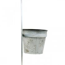 Product Flower pot shabby chic wall decoration white metal with suspension Ø37cm